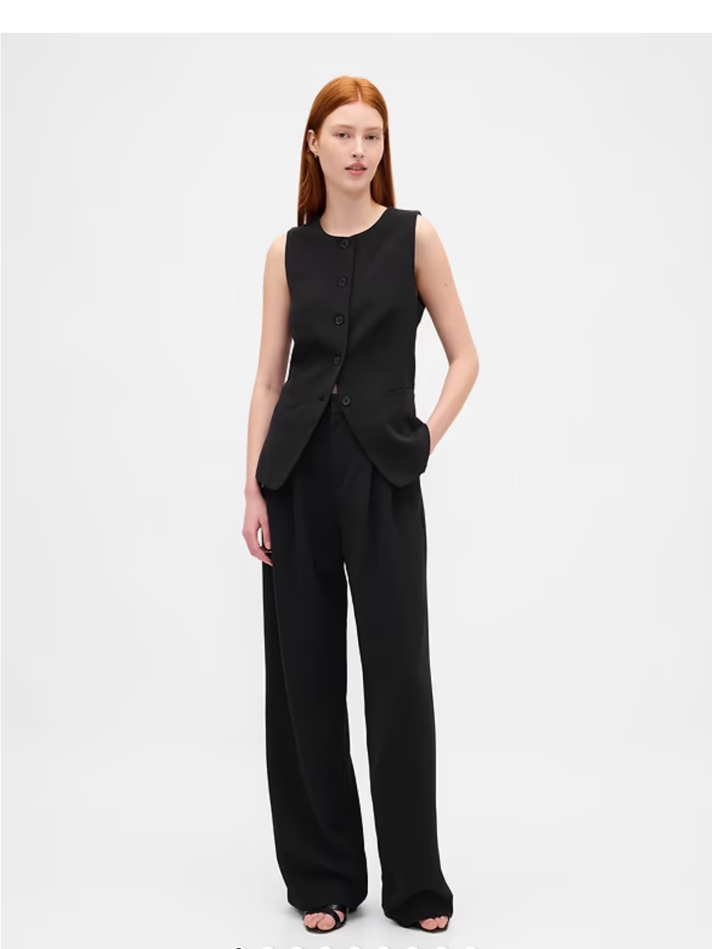 GAP TALL Black Wide-Leg Pants